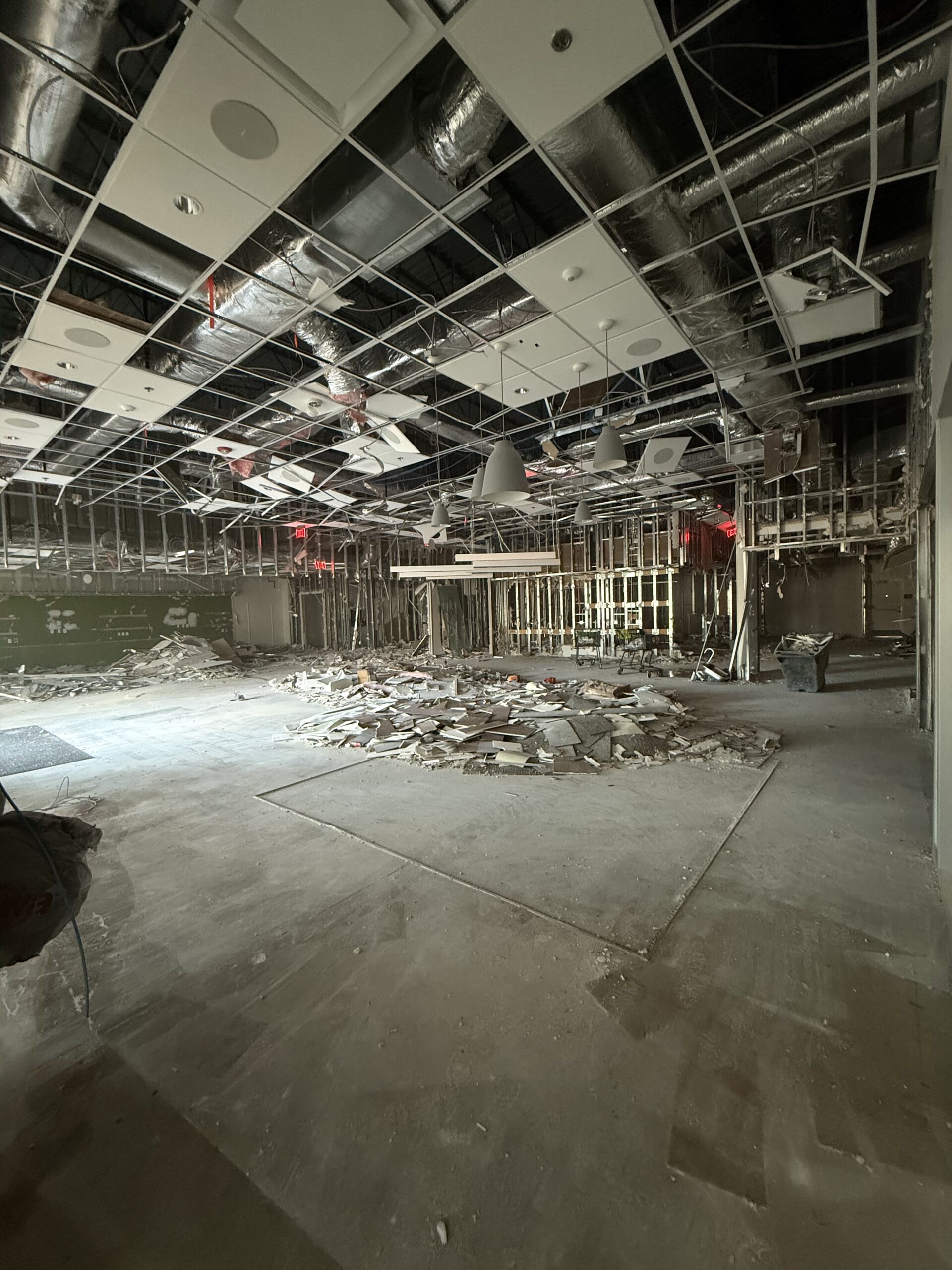 Cleared interior ready for the next trades after site cleanup